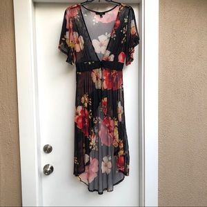 Derek Heart Hi-Low Kimono Coverup